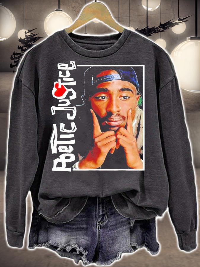 Tupac Poetic Justice in deep thought poster t-shirt sweatshirt