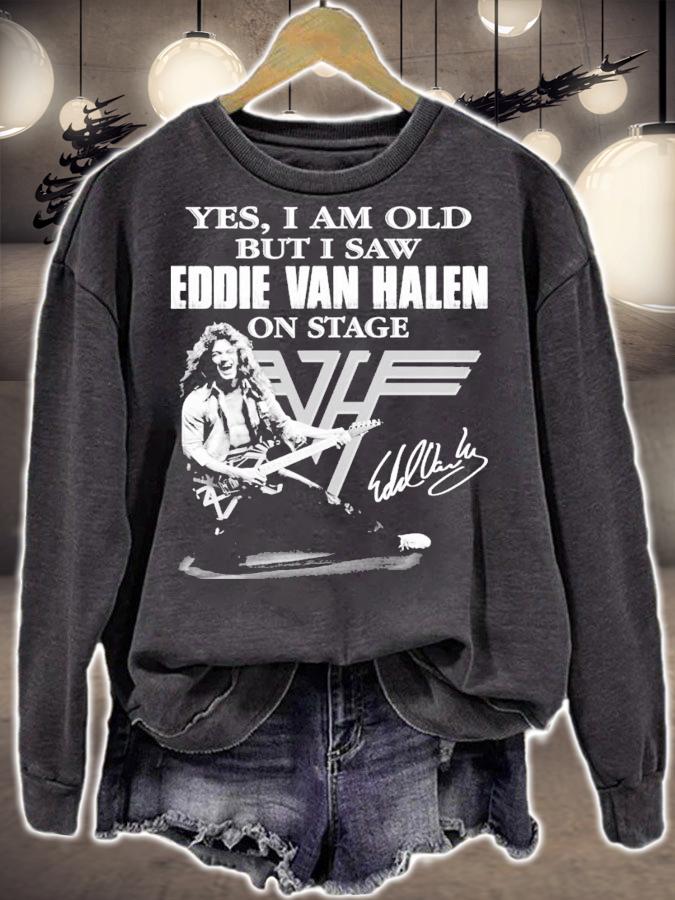 Yes I am old but I saw Eddie Van Halen on stage signature shirt