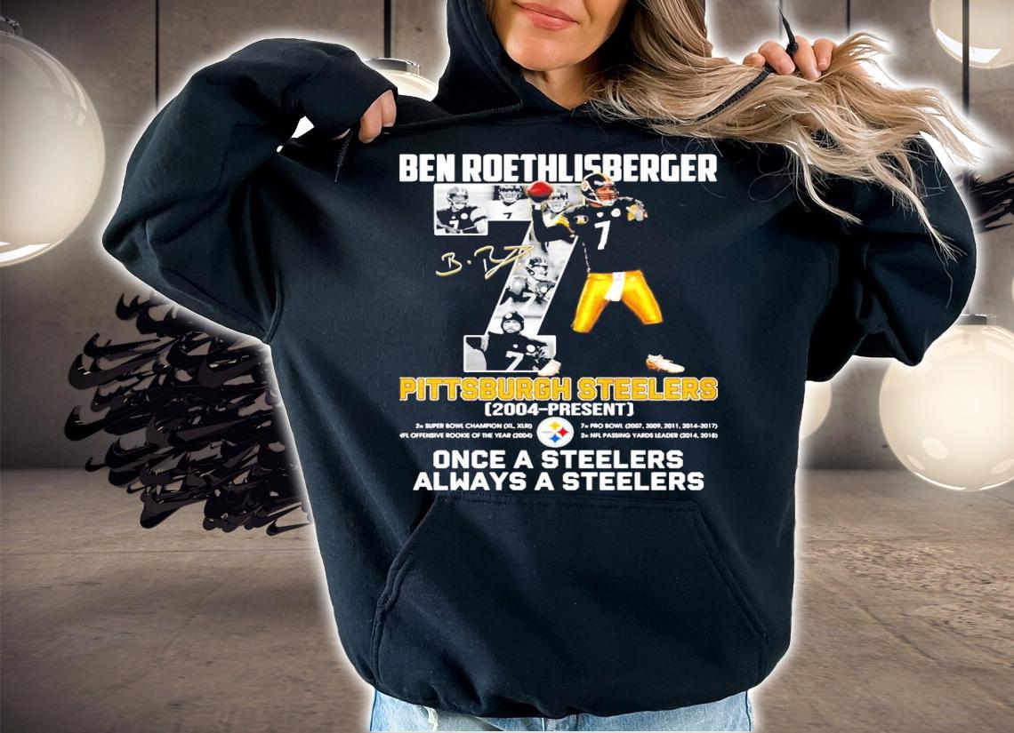 Ben Roethlisberger Pittsburgh Steelers 2004 present signature shirt