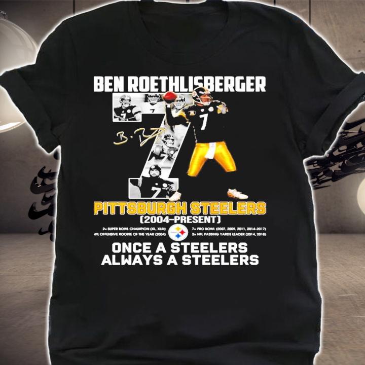 Ben Roethlisberger Pittsburgh Steelers 2004 present signature shirt