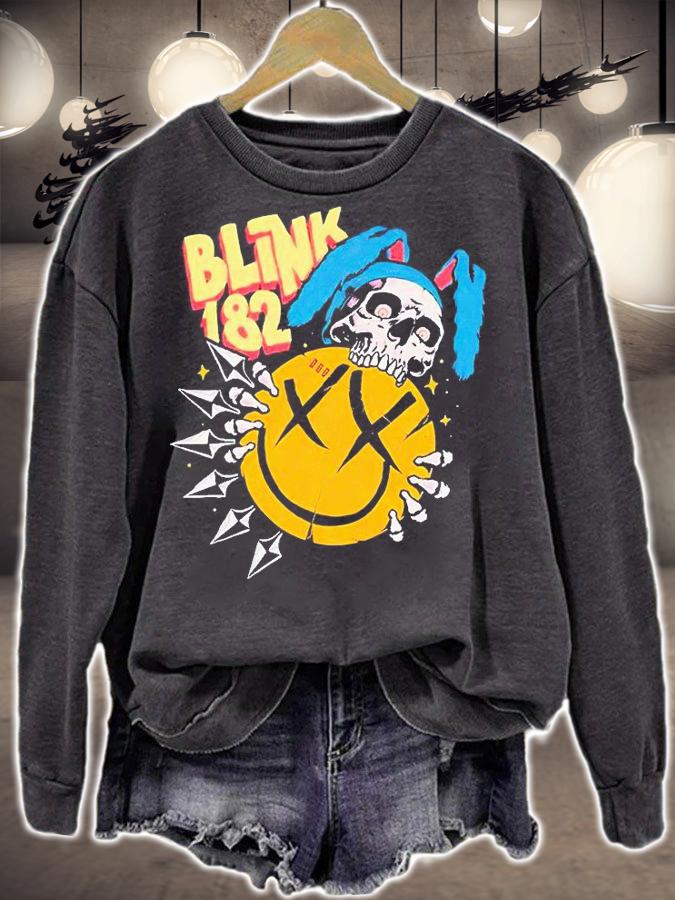 Blink-182 Skull Bunny smile logo T-shirt sweatshirt