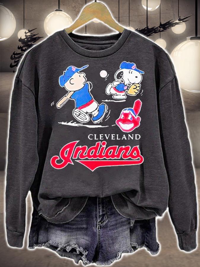 Charlie Brown Snoopy Cleveland Indians T-shirt
