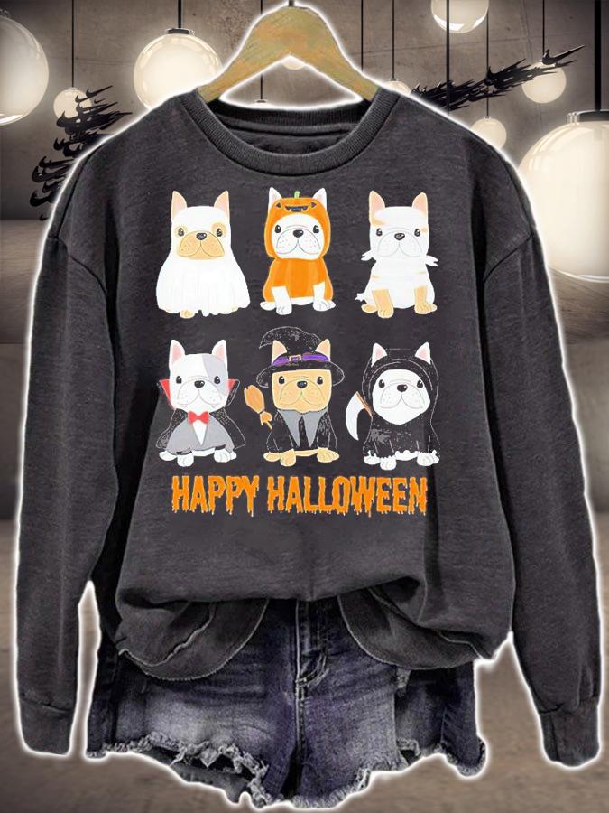 French Bulldog, Halloween French Boo Dog Dog Gift T-Shirt sweatshirt