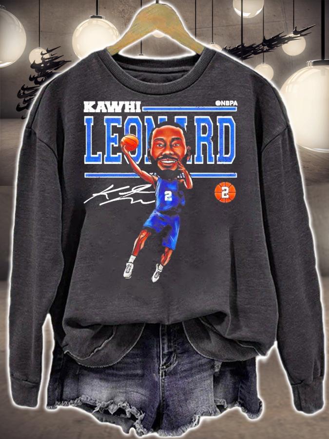 Kawhi Leonard Cartoon signature shirt sweatshirt
