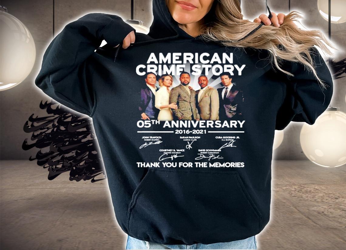 Men's American Crime Story 05th anniversary 2016-2021 signatures shirt hoodie