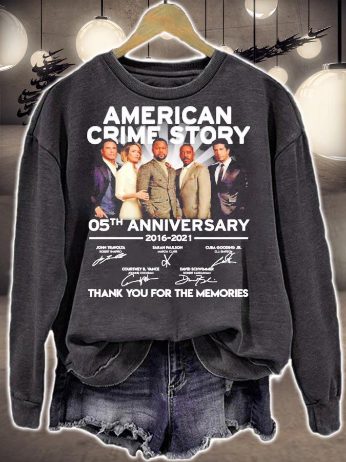 Men's American Crime Story 05th anniversary 2016-2021 signatures shirt sweatshirt