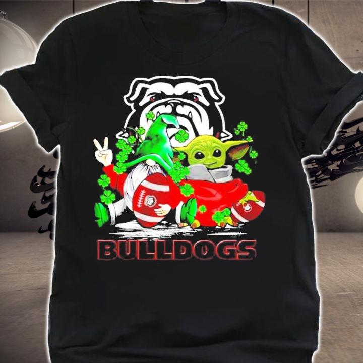 St.Patrick's day Gnome and Baby Yoda Georgia Bulldogs shirt shirt