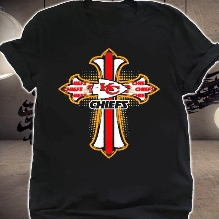 American football red crusader cross Kansas City Chiefs NFL shirt