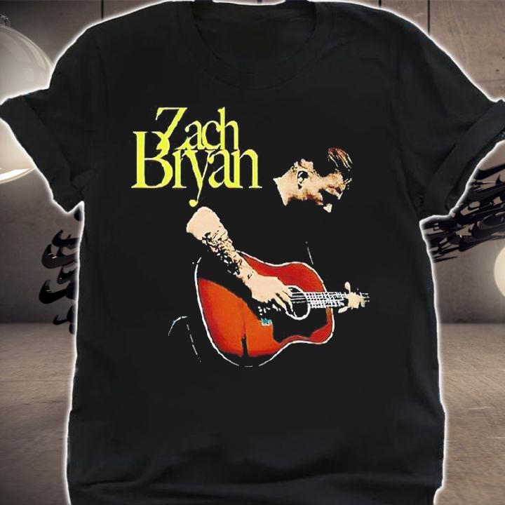 Zach Bryan guitar playing T-shirts, hoodie and v-neck shirt