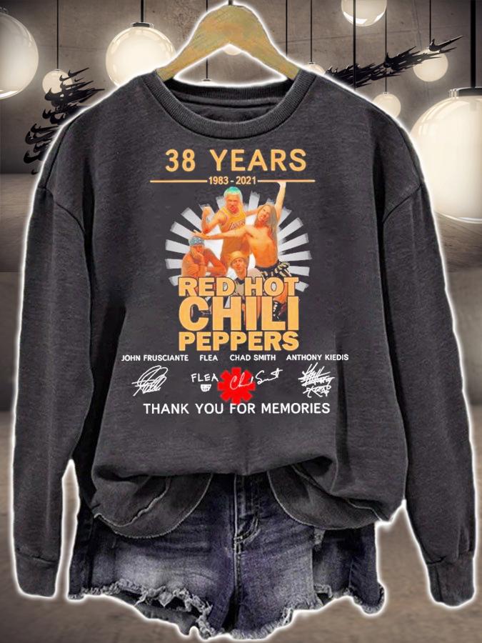 38 years 1983 2021 Red Hot Chili Peppers thank you for the memories shirt sweatshirt