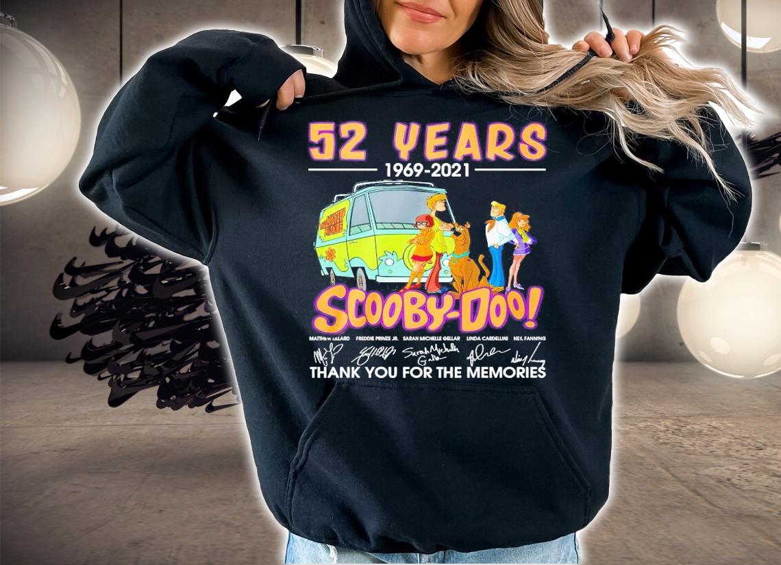 52 years 1969 2021 Scooby Doo thank you for the memories shirt hoodie