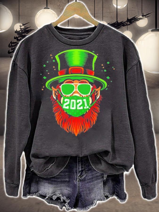 St Patrick's day Leprechaun mask 2021 shirt sweatshirt