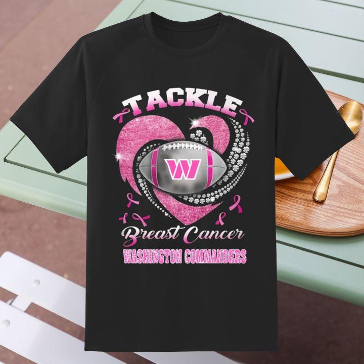 Tackle Breast Cancer Awareness Washington Commanders Football T-Shirt