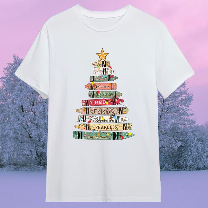Funny Taylor Swift Eras Christmas Album Version Swiftmas T-Shirt