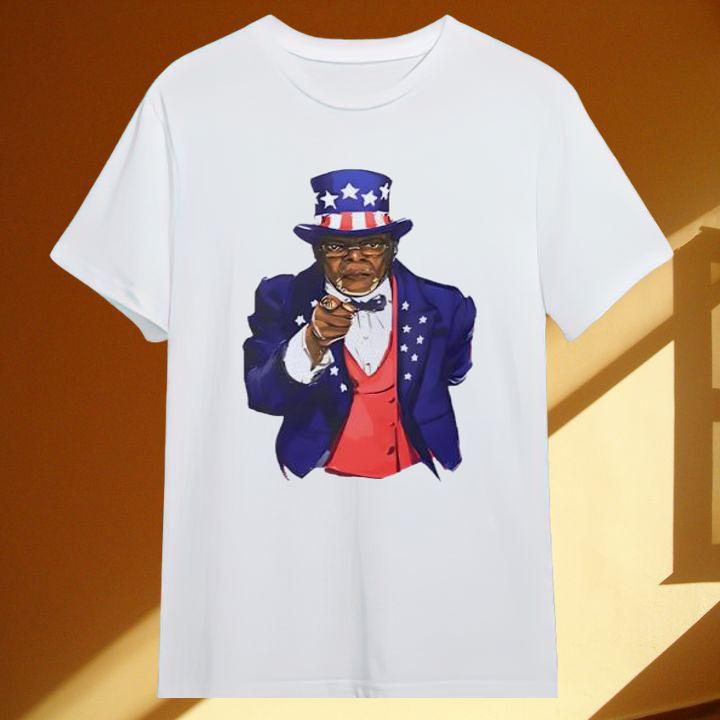 Samuel L. Jackson Uncle Sam Super Bowl Lix Halftime Show T-Shirt