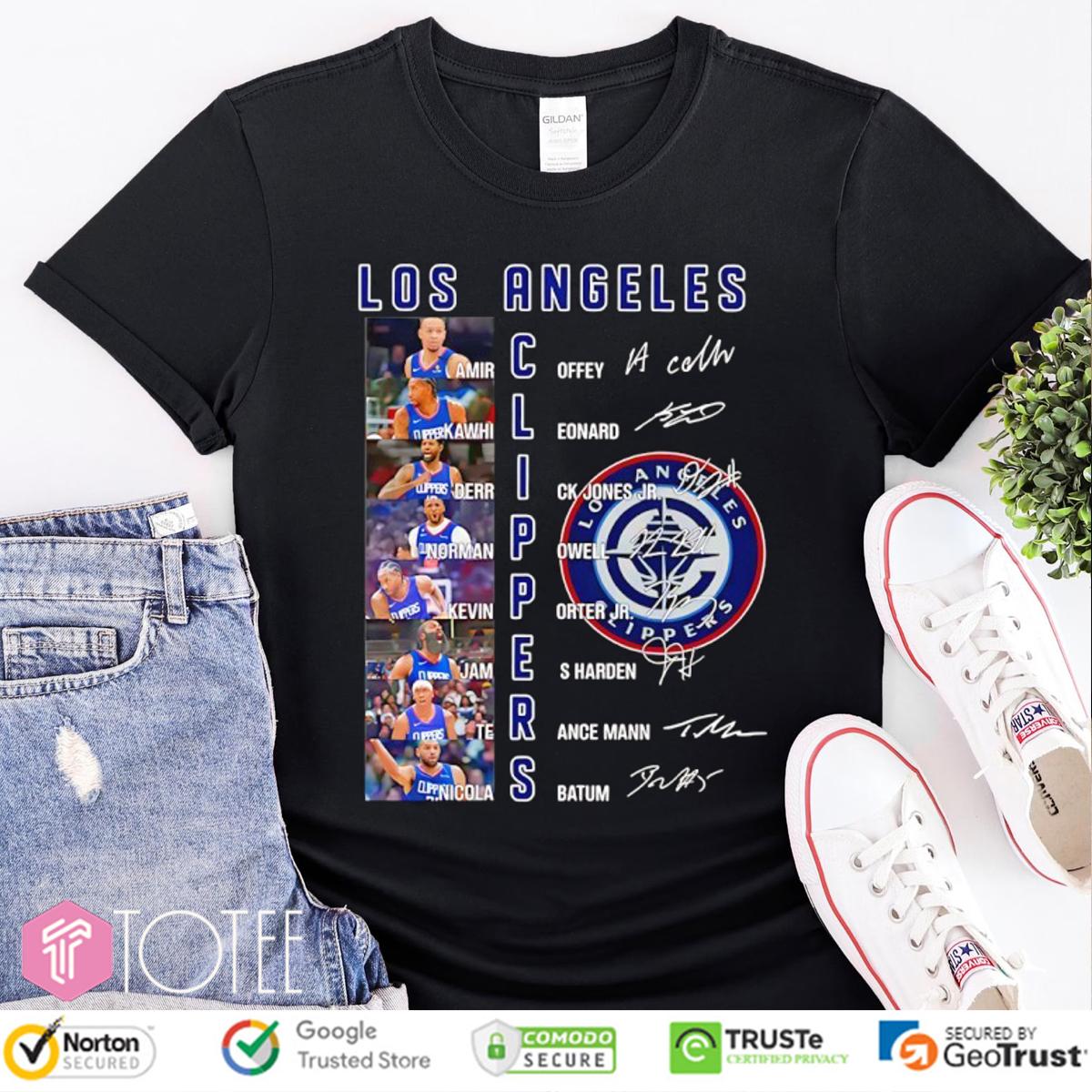 Los Angeles Clippers Basketball Team Players Signatures T-Shirt