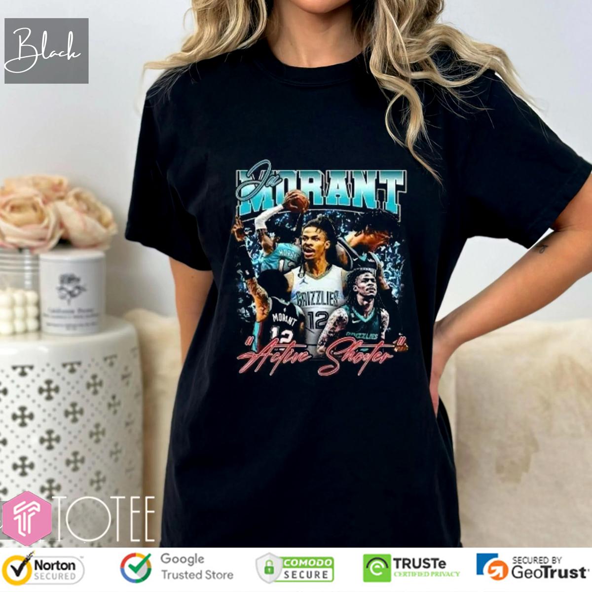 Memphis Grizzlies Ja Morant Active Shooter Vintage Style T-Shirt