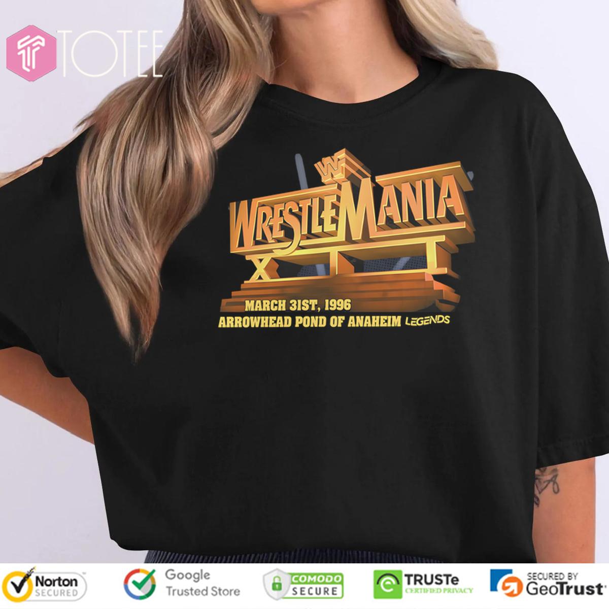 WrestleMania XII March 31 1996 Arrowhead Pond Of Anaheim Legends T-Shirt