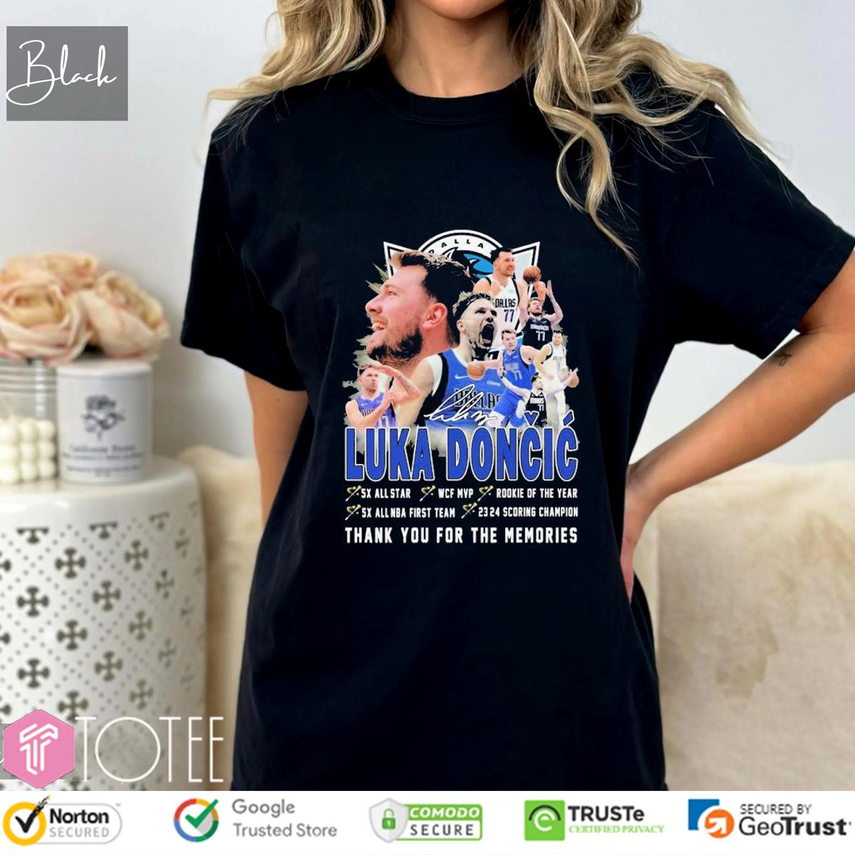 Luka Doncic Dallas Mavericks 5X All Star NBA MVP Signature t-shirt