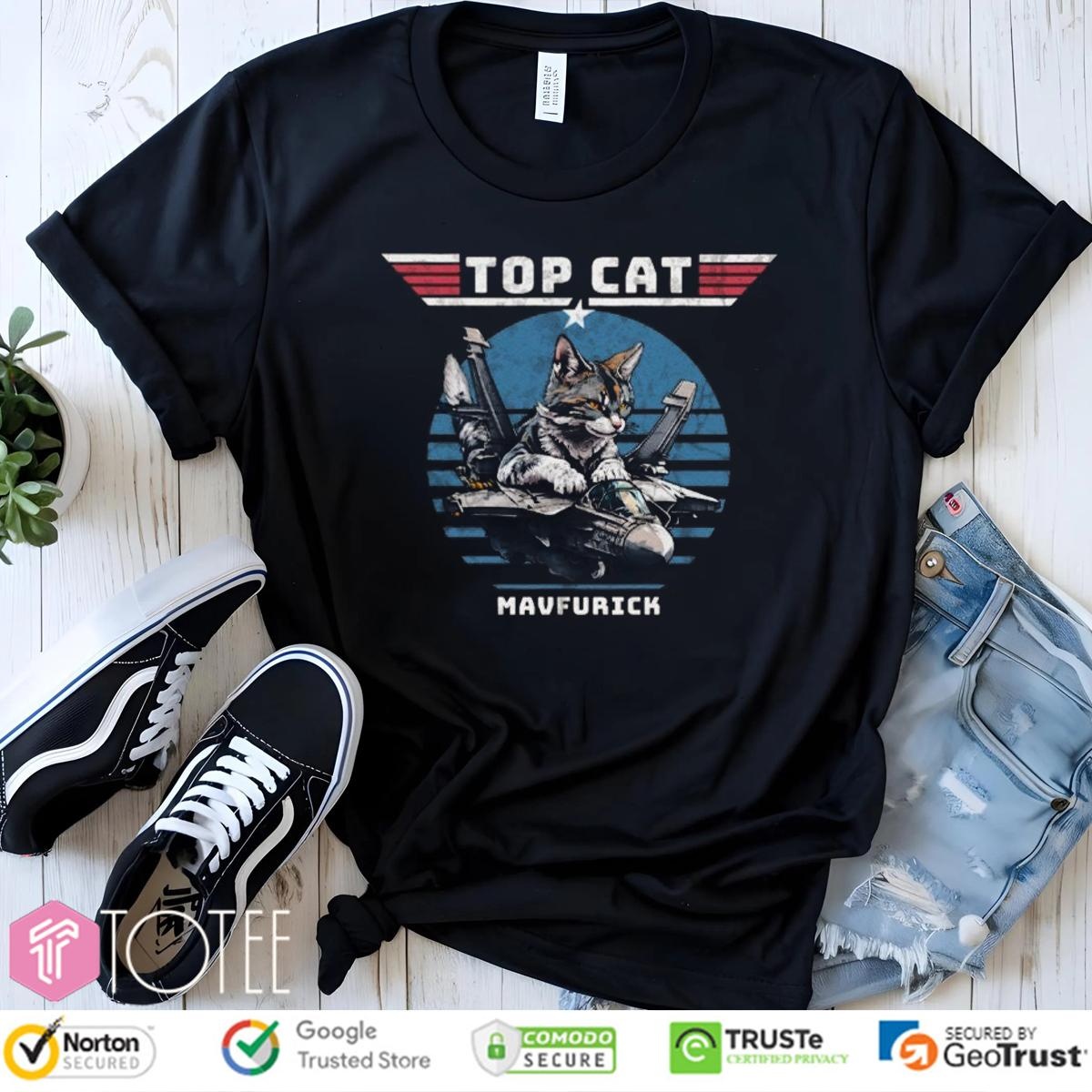 Top Cat Mavfurick Cat Parody Top Gun Maverick T-shirt